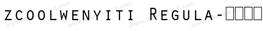 zcoolwenyiti Regula字体转换